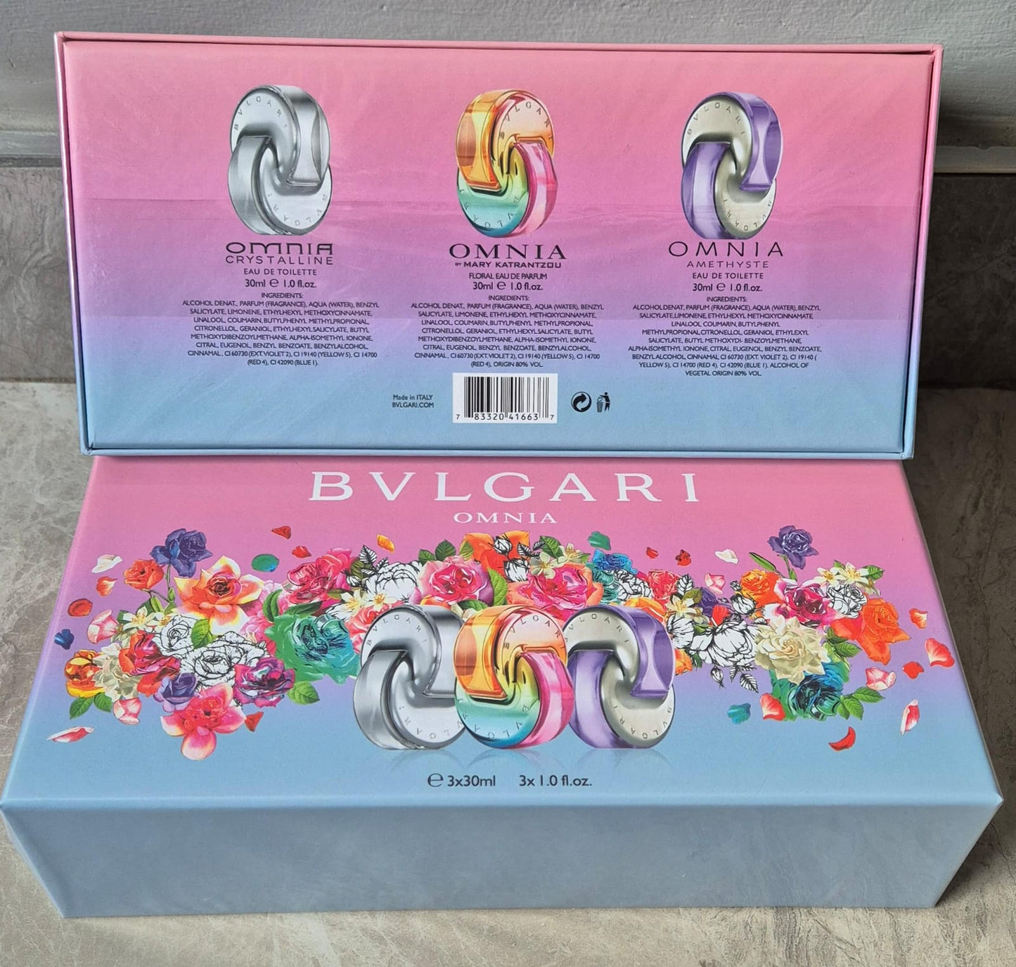 Bvlgari Omnia Set (Blue & Pink Box) (3 x 30ml)